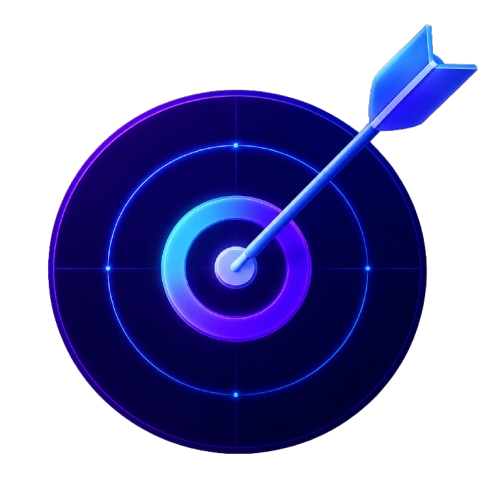 Target with an arrow hitting the bullseye, representing precise, rule-based execution